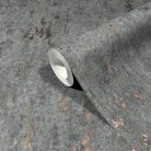 Antracit alapon bronz színű beton hatású modern foltos vinyl tapéta