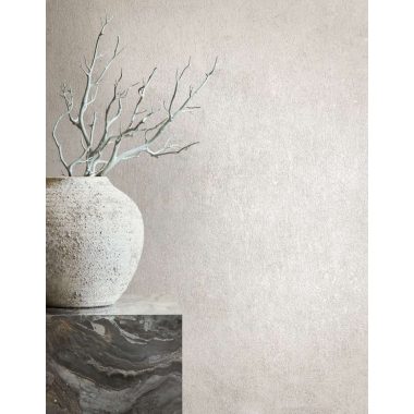  Fehér, szürke és gyöngyház foltos antikolt fémes betonos hatású vinyl tapéta