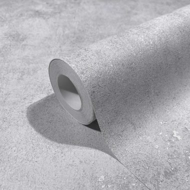   Halvány szürke alapon ezüst foltos antikolt fémes betonos hatású vinyl tapéta