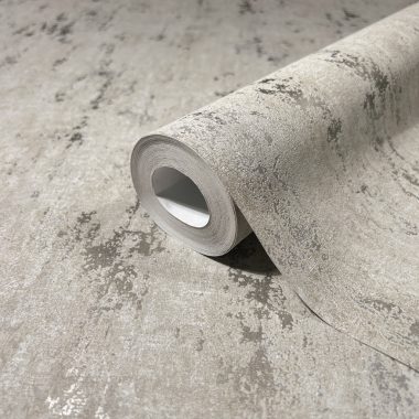   Grézs színű ezüst foltos beton hatású modern foltos vinyl tapéta