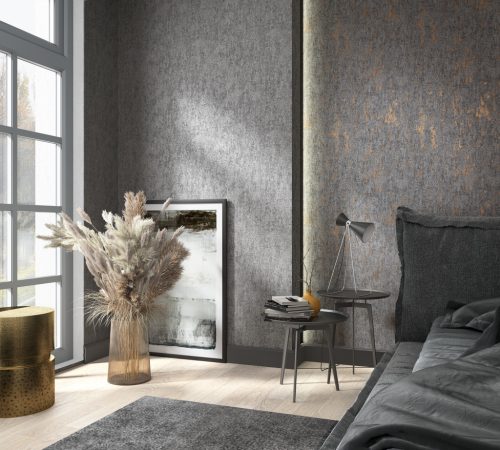 Antracit beton hatású modern vinyl tapéta