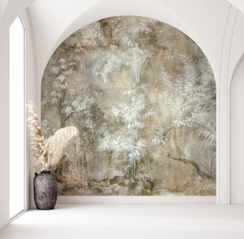 Festmény hatású erdei botanikus mintás natur poszter tapéta