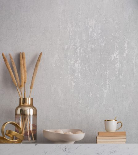 Hófehér színű beton hatású modern foltos vinyl tapéta