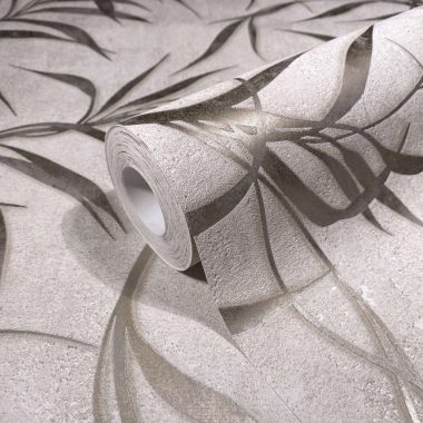   Leveles indás fémes bézs alapon pezsgő modern vinyl dekor tapéta