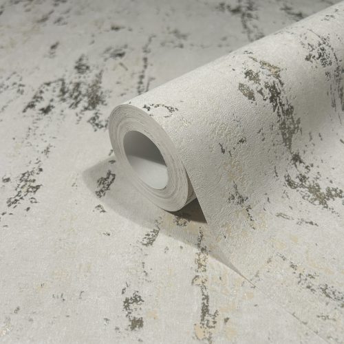 Bézs alapon pezsgő színű beton hatású modern foltos vinyl tapéta