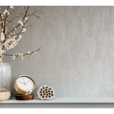   Tört fehér antikolt, foltos, fémes hatású vinyl dekor tapéta