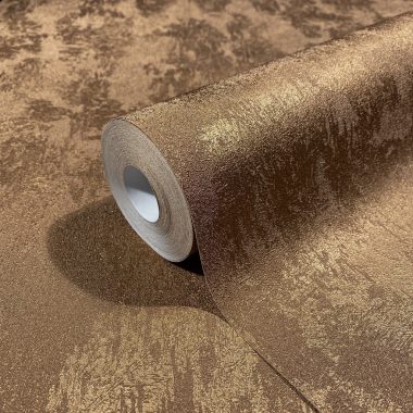 Bronz színű fémes, enyhén antikolt modern vinyl tapéta