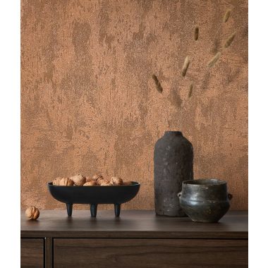 Bronz színű fémes, enyhén antikolt modern vinyl tapéta