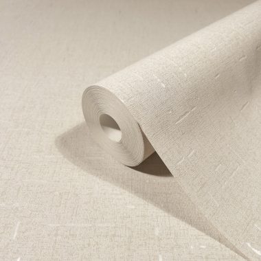   Bézs/Grézs alapon fémes becsillanásos lenvászon hatású szövet struktúrájú vinyl tapéta