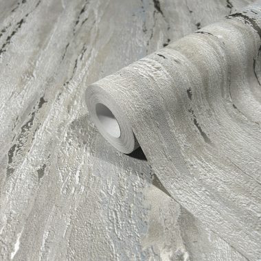   Szürke, bézs és pezsgő színű márvány jellegű csíkos mintás natur vinyl tapéta