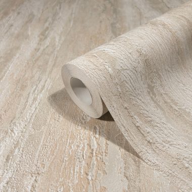   Bézs és púder színű márvány jellegű csíkos mintás natur vinyl tapéta