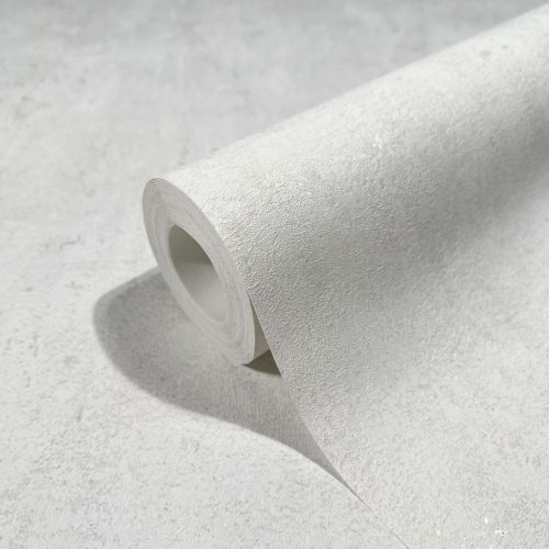 Fehér alapon ezüst foltos antikolt fémes betonos hatású vinyl tapéta