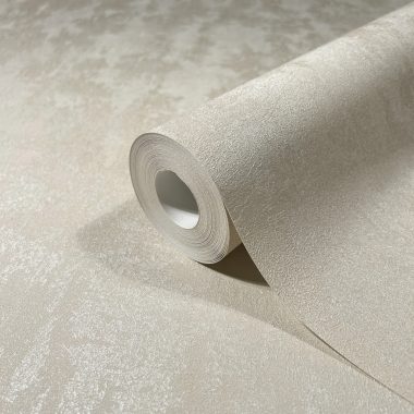 Törtfehér fémes, enyhén antikolt modern vinyl tapéta