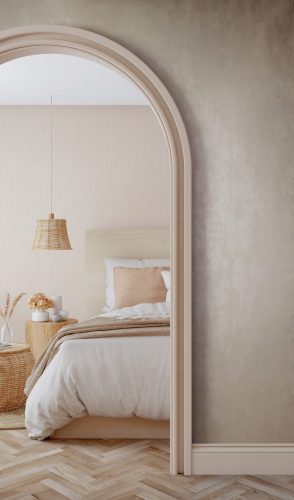 Pezsgő színű fémes, enyhén antikolt modern vinyl tapéta