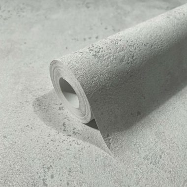   Fehér alapon ezüst foltos antikolt fémes betonos hatású vinyl tapéta