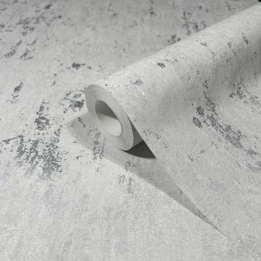   SZürke alapon ezüst színű beton hatású modern foltos vinyl tapéta