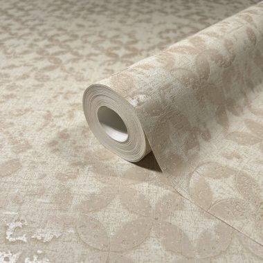   Elegáns szövet alapon apró koptatott mintás dekor vinyl tapéta bész színben