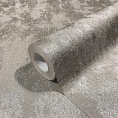   Fémes ezüst betonhatású modern strukturált  vinyl dekor tapéta