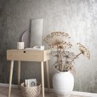 Fémes ezüst betonhatású modern strukturált  vinyl dekor tapéta
