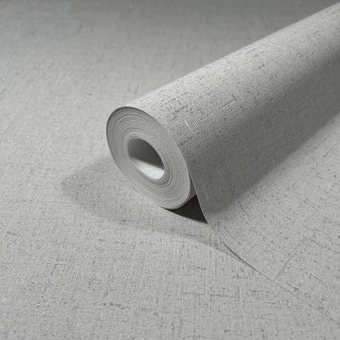   Halvány bézs/grézs alapon fémes becsillanásos lenvászon hatású szövet struktúrájú vinyl tapéta