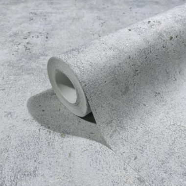   Világos szürke alapon ezüst foltos antikolt fémes betonos hatású vinyl tapéta