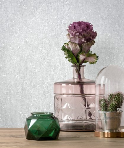 Szürkés fehér beton hatású modern vinyl tapéta