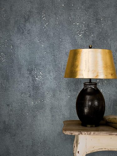 Fekete pici ezüst és szürke foltos antikolt fémes betonos hatású vinyl tapéta