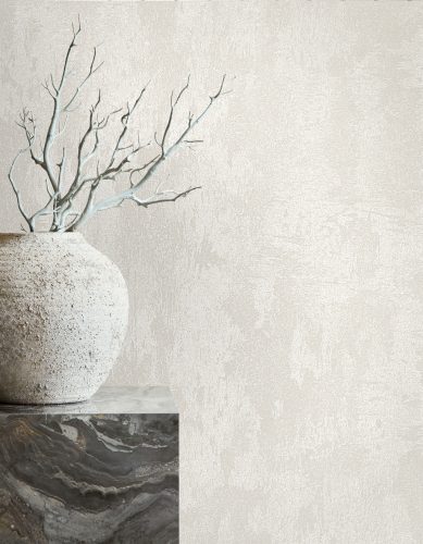 Hófehér  gyöngyház fényű enyhén antikolt modern vinyl tapéta