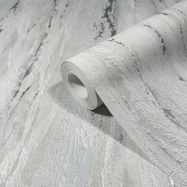   Hidegszürke és bézs színű márvány jellegű csíkos mintás natur vinyl tapéta