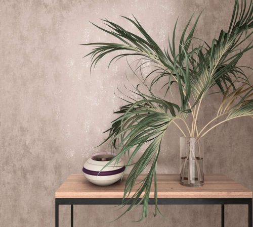 Enyhén mályvás pezsgő színű foltos antikolt fémes betonos hatású vinyl tapéta