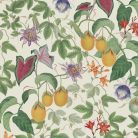 Maracuja gyümölcsös, sűrű mintás, különleges tapéta világos alapszínnel