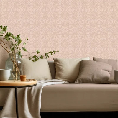 Vintage virágos csempe mintás tapéta pasztel puncs színben