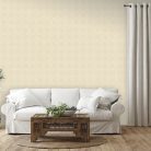 Vintage virágos csempe mintás tapéta fehér-bézs színben