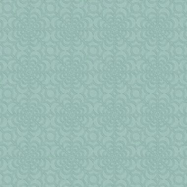 Vintage virágos csempe mintás tapéta vízkék színben