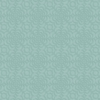 Vintage virágos csempe mintás tapéta vízkék színben