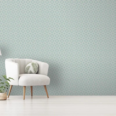 Klasszikus csillagmintás tapéta artdeco stílusjegyekkel