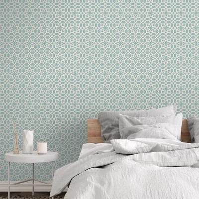 Klasszikus csillagmintás tapéta artdeco stílusjegyekkel