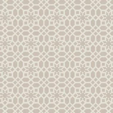   Klasszikus csillagmintás tapéta artdeco stílusjegyekkel bézs színben