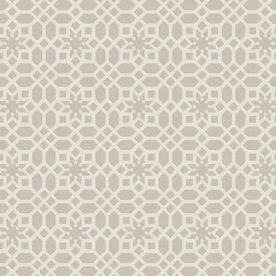 Klasszikus csillagmintás tapéta artdeco stílusjegyekkel bézs színben