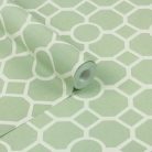 Klasszikus artdeco stílusú tapéta zsályazöld színben