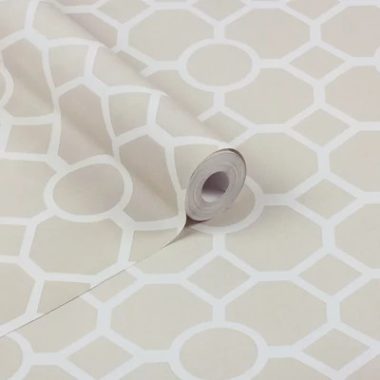 Klasszikus artdeco stílusú tapéta bézs színben