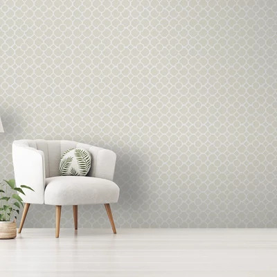 Klasszikus artdeco stílusú tapéta bézs színben