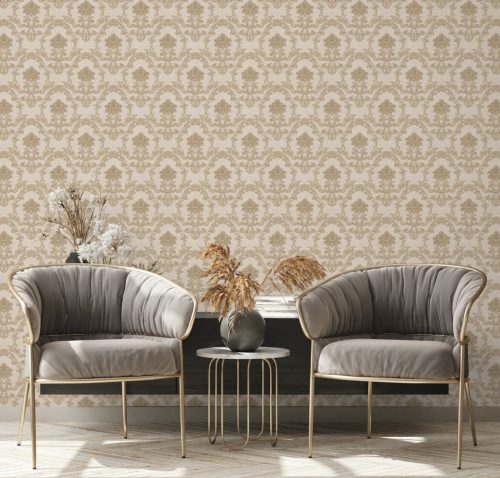 Szürke Barokk Vlies Tapéta 