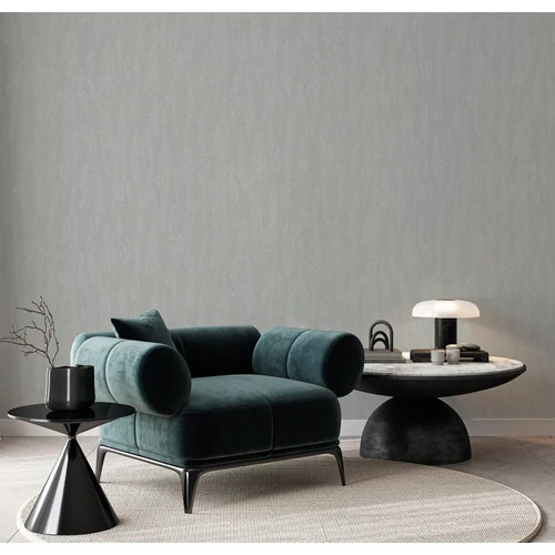 Ezüst színű modern koptatott hatású elegáns tapéta, izgalmas struktúrával