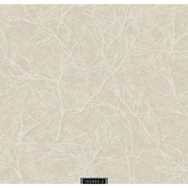 Modern, ezüst  ágmintás tapéta csillogó grézs alappal