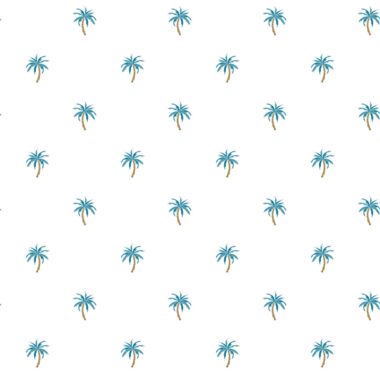 Fehér alapon apró pálmafák vlies dekor tapéta 