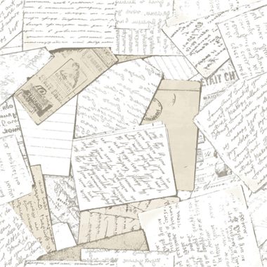   Bézs boríték, posta, bélyeg mintájú utazás témájú vintage hangulatú ifjúsági vlies dekor tapéta