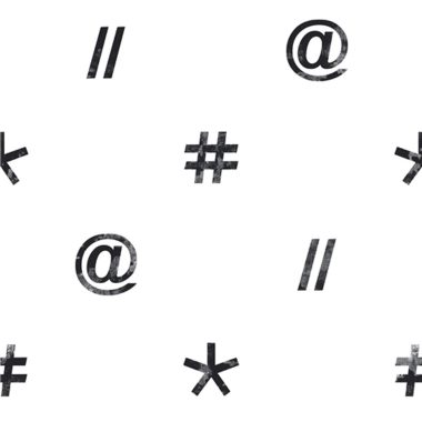   Fekete fehér hashtag, csillag, kettőskereszt mintás vagánygyerek vlies dekor tapéta 