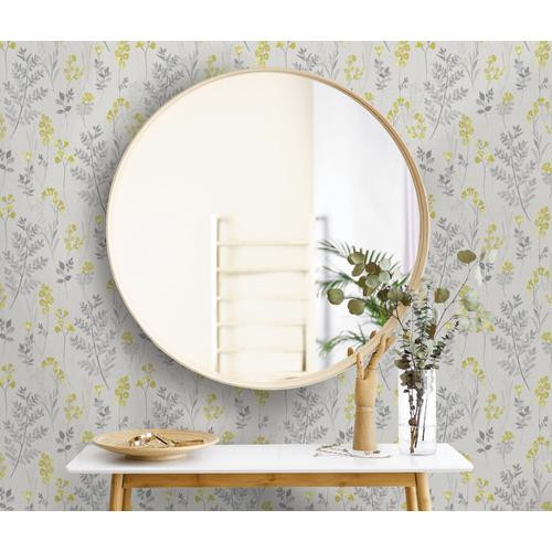 Szürke Virág Papír Tapéta 