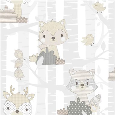 Fehér Gyerek Vlies Tapéta 